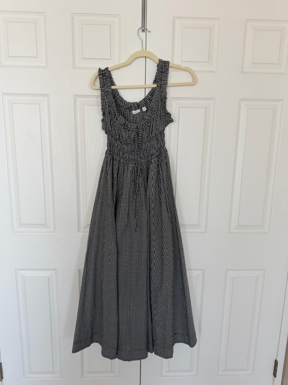 Doen Emmaretta Black & White Gingham Maxi Sundress